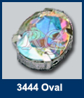 Swarovski Oval Sew On Crystal AB